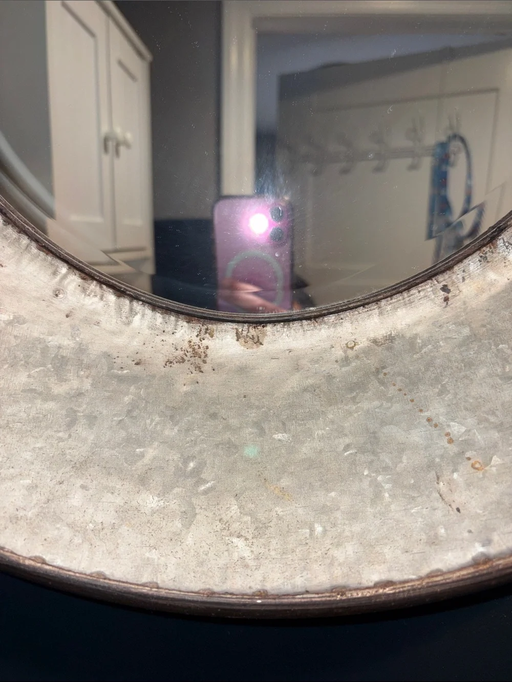 NWT Foreside Home & Garden Round Metal Wall Mirror